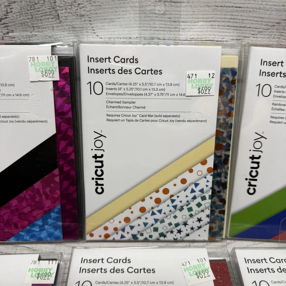 4 New Packs Cricut Joy Insert Cards Samplers 10 Count Each  + 2 Open Packs